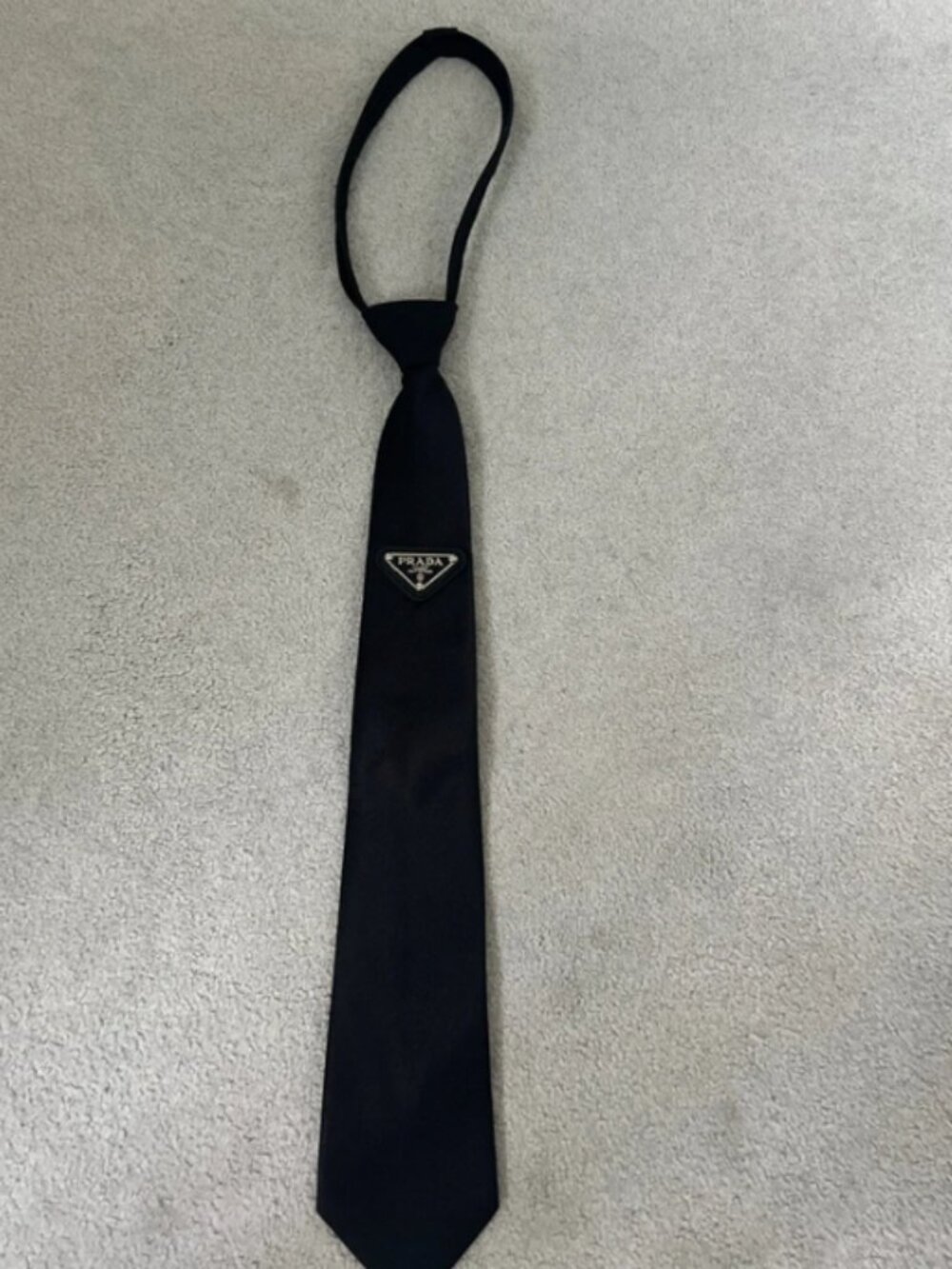 Prada Triangle Logo tie